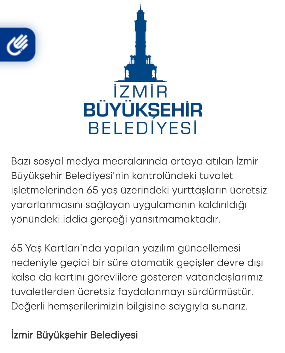 İzmir Büyükşehir Belediyesi’nin Modüler W.C Uygulamasında 65 Yaş Üstü Vatandaşa Ücret Şoku ve Yönlendirme Tartışması